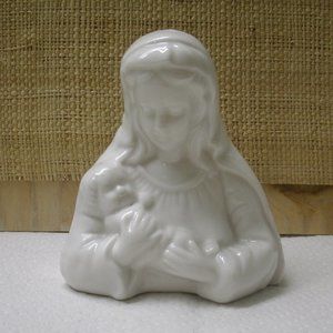 Vintage Madonna & Child Bust Figurine